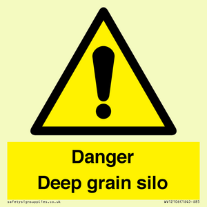 Danger Deep grain silo